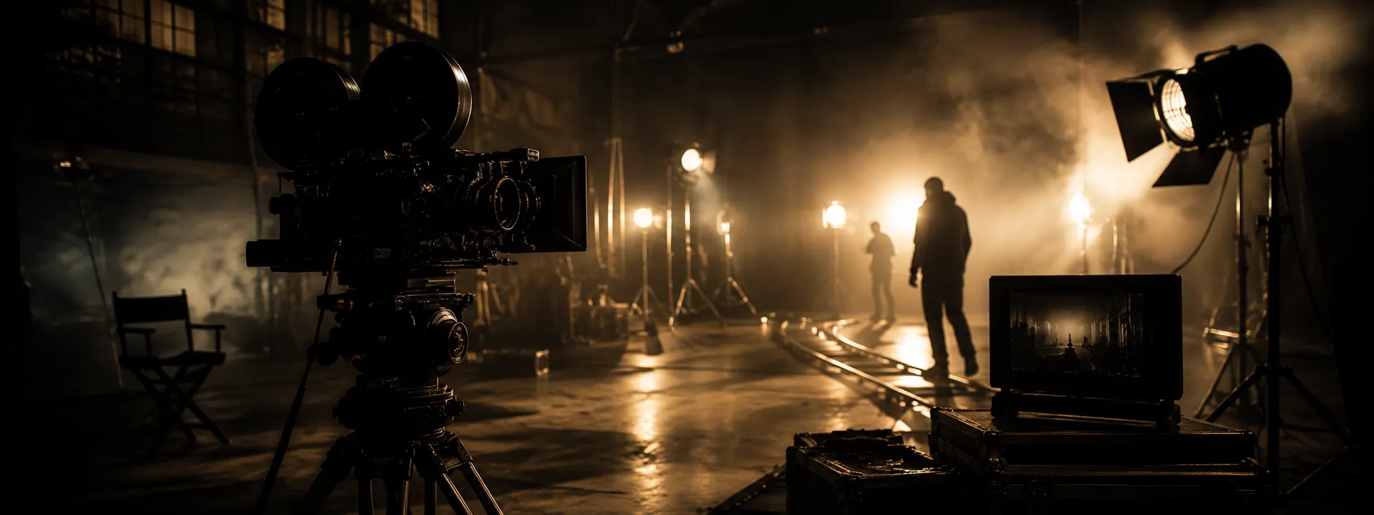 A cinematic film set at work